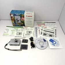 Canon PowerShot S410 Digital ELPH Camera 4.0MP Silver Complete In Box EUC Works