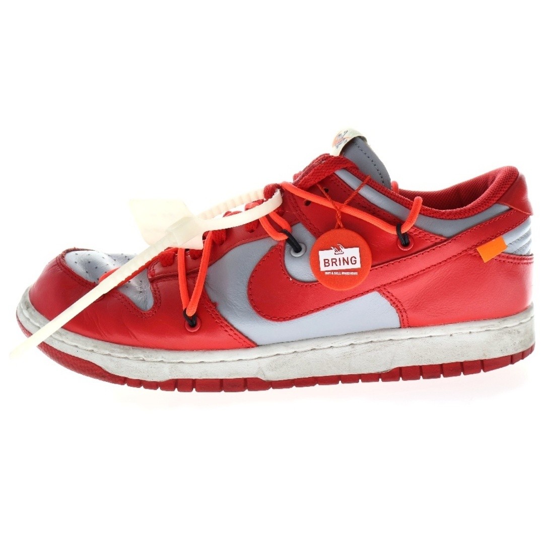 OFF WHITE X NIKE Nike x OFF WHITE Dunk sneakers basse rosso grigio US 10 28 cm CT0856 600 usate 7e34a