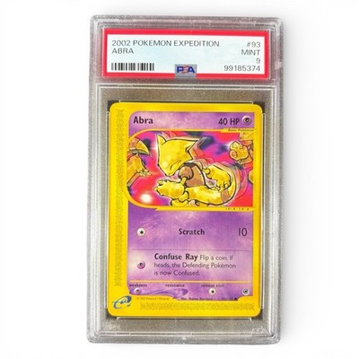 e series pokemon cards price PSA 9 Abra Expedition #93 Pokémon WOTC E-Series Vintage Psychic 🧠
