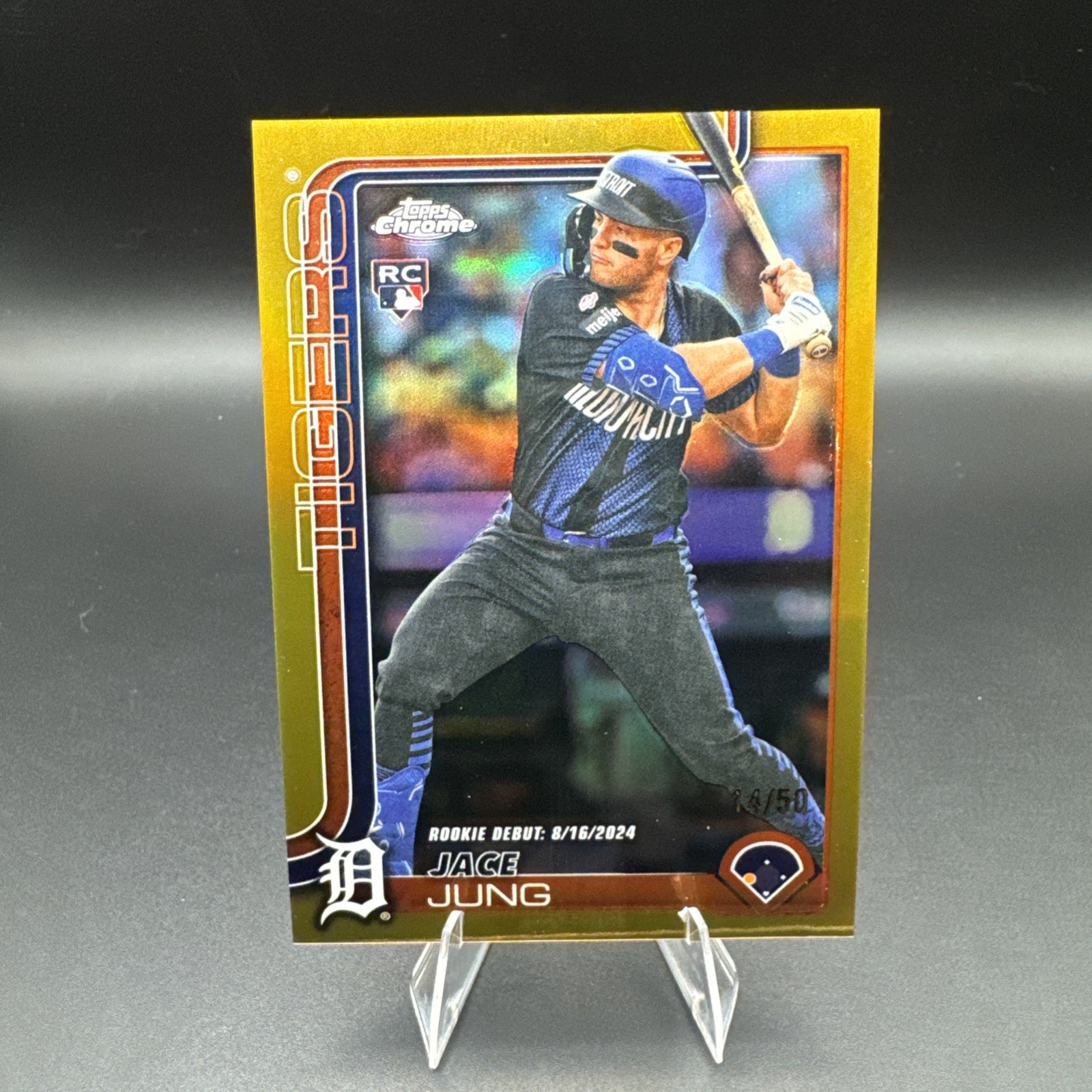2025 Topps Chrome Update Series - Jace Jung #USC121 Gold Refractor /50 (RC)