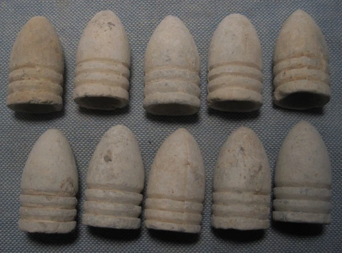 10 Dug Civil War Dropped Bullets from Fort Fisher