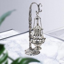 Crafts Creation Vintage Incense Burner with Lid Church Censer with Chain
