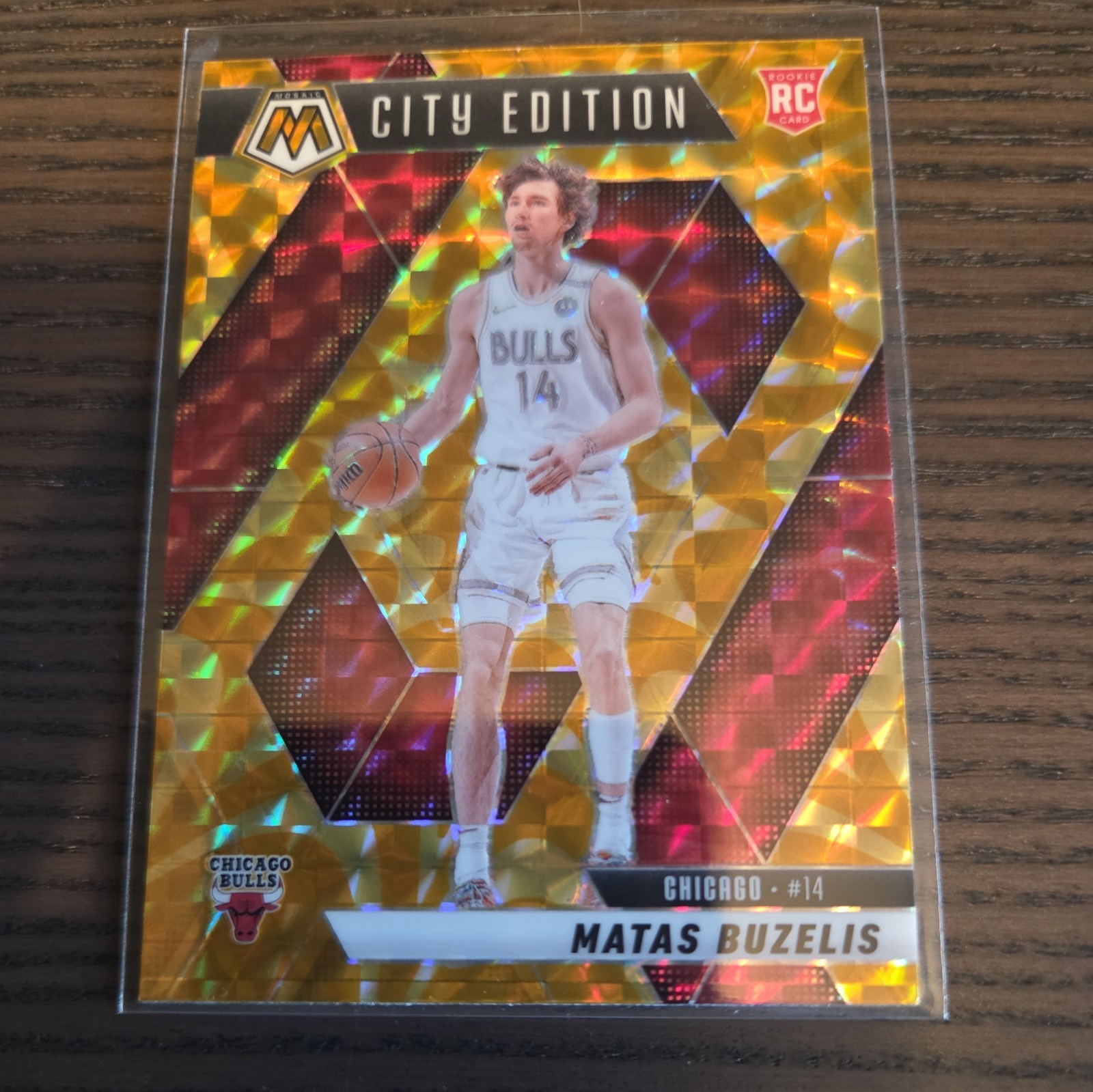 Matas Buzelis 2024-25 Mosaic City Edition #273  Reactive Yellow Prizm Bulls RC