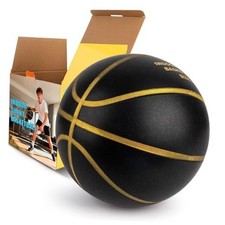 Black Indoor Quiet Basketball Size 7 29.5" - Airless Foam Basketball - Silent