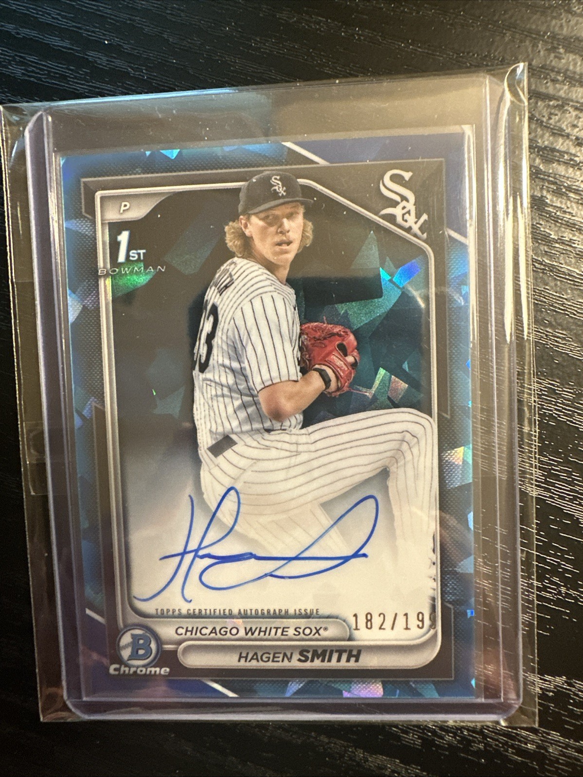 2024 1st Bowman Chrome Hagen Smith Blue Sapphire Refractor Auto /199