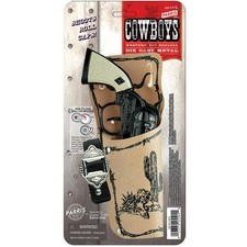 Cowboy Repeater Roll Cap Diecast Gun Holster Set Replica Western Pistol Revolver