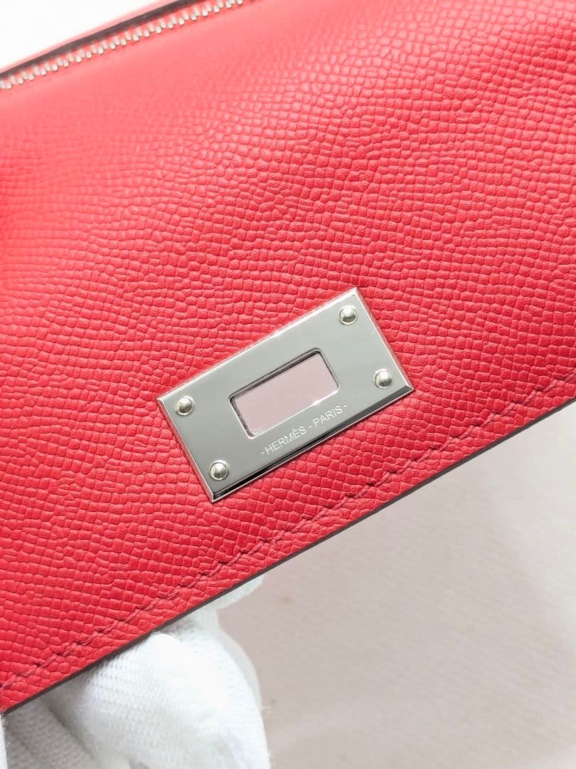 Authentic Hermès Kelly Compact Coin Case Wallet in Vauvert Leather image 9