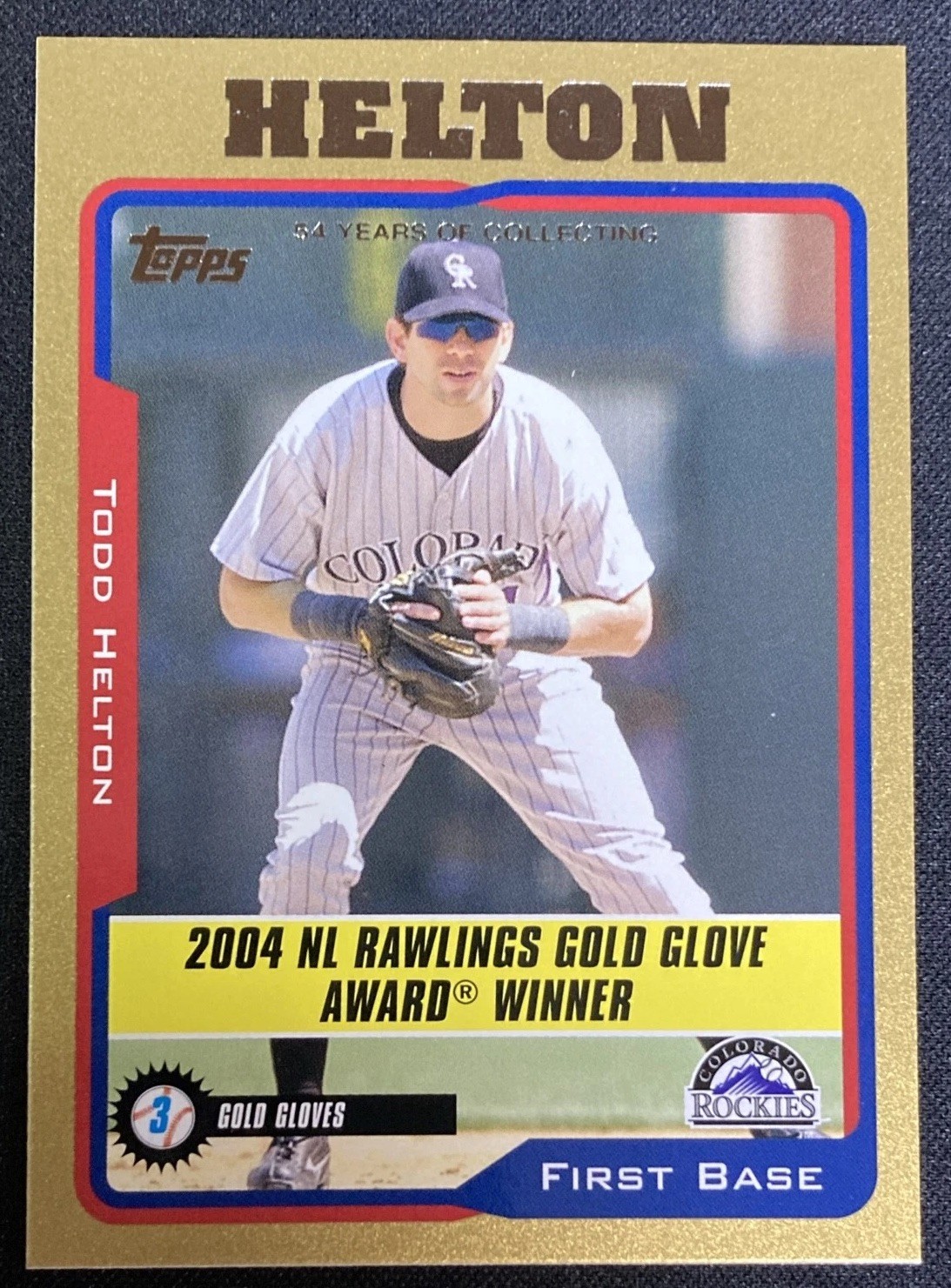 2005 Topps - Gold Glove Todd Helton #706 Gold /2005