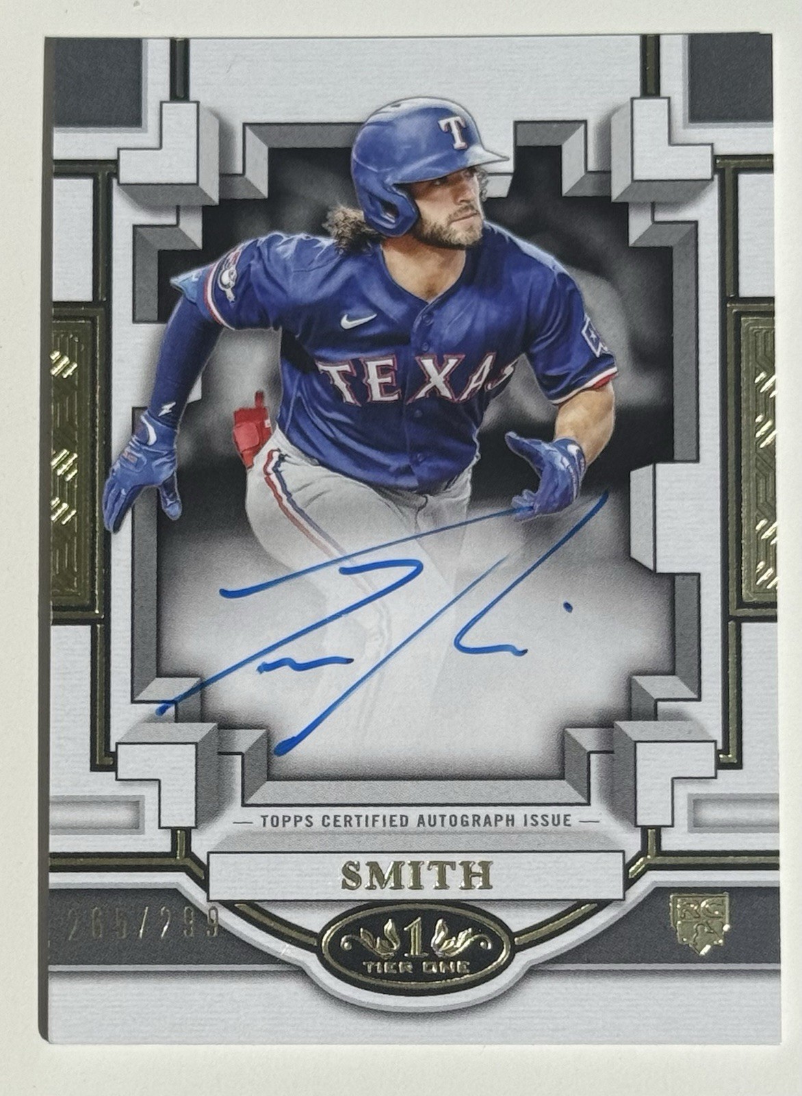 Topps 2023 Tier One Josh Smith /299 Rangers Rookie Auto RC Break out! MINT 🔥