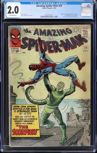 The Amazing Spider-Man #20 (Marvel Comics January 1965). CGC 2.0 OW PQ
