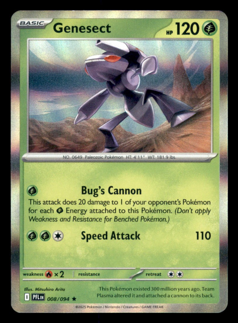 Genesect Holofoil Rare ME02: Phantasmal Flames 008/094 NM
