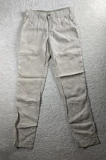 Michael Stars Linen Pants Women XS Beige Straight Neutral  Casual Khaki Natural