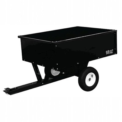 500 lb Steel Tow Behind Dump Cart Utility Garden Trailer Lawn Tractor Heavy Duty