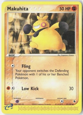 Makuhita 57/109 Common Ruby & Sapphire Pokemon Near Mint