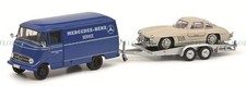 1:43 for Schuco for Mercedes for Benz L319 w. trailer+ for MB 300SL package