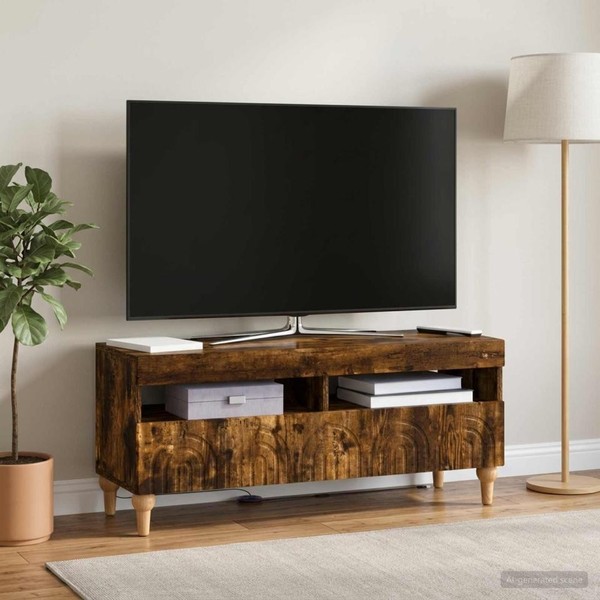 Led-Tv-Schrank Alkmaar 100 X 35 X 43 Cm Raucheiche-image