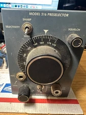$59 Cushman Model 316 Preselector for Cushman Communications Service Monitor