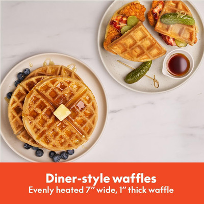 Flip-N-Store Waffle Maker, Evergood  Ceramic Nonstick Coating, Fits-Anywhere ...