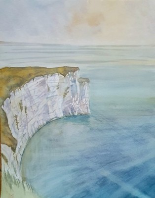 Bild-Picture - Aquarell-Original- Dover - UK - Cliffs - 24 X 30 cm