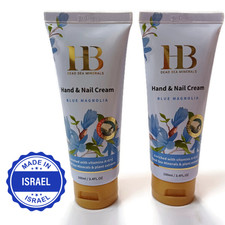 H B - Set of 2 - BLUE MAGNOLIA - 200ml Hand Nail Cream, Dead Sea Minerals