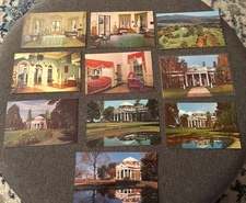 Ten Monticello, Thomas Jefferson, Postcards, Charlottesville, VA