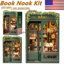 Book Nook Kit Fit for Beginners 3D Wooden Puzzles for Adults DIY Miniature House