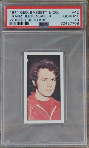 Franz Beckenbauer #42 1974 Geo. Bassett & Co. World Cup Stars card