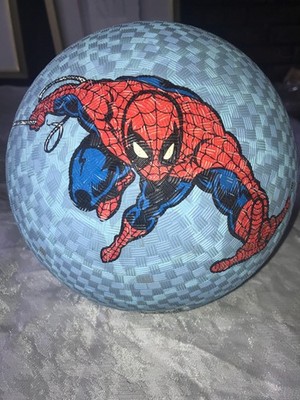 Rare MARVEL 2002 SPIDER-MAN Web Swing DECAL 8  KICK Dodge BALL Blue 3D TEXTURED