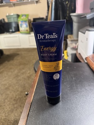 Dr Teal s Aromatherapy Energy Body Cream Orange Sage Bergamont Essential Oil 8oz
