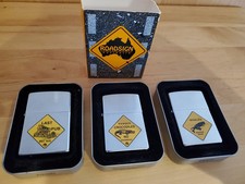 3 Zippo Feuerzeuge Original aus der Serie "Australia Roadsign"