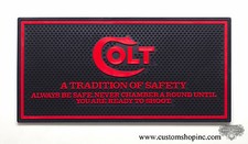 Colt Python Counter Gun Mat. Black And Red. Serpentine Logo. New
