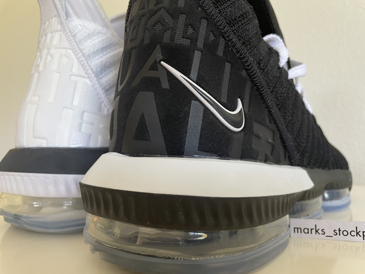 2019 Nike Lebron 16 XVI Equality White Black BQ5969- 100 Men Sz