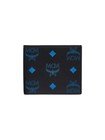 100% AUTHENTIC MCM BLUE SPLASH LOGO CARD CASE/WALLET/BILL FOLD — photo 1