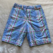 Vineyard Vines Boys Shorts Sz7 Plaid Multicolored