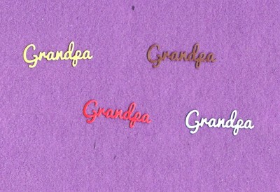 GRANDPA word die cuts scrapbook cards