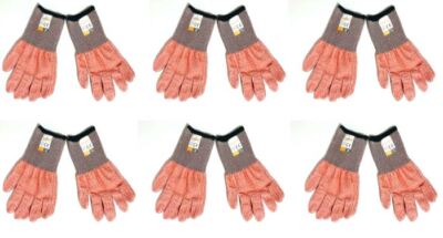 Cut Resistant Gloves Food Grade High Performance Level 5 Red S-M-L (6 Pairs)