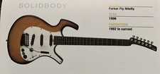 1996 Parker Fly Nitefly Solid Body Guitar Fridge Magnet 5.25"x2.75" NEW