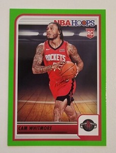2023-24 NBA Hoops Cam Whitmore RC Rookie Neon Green #265 Houston Rockets
