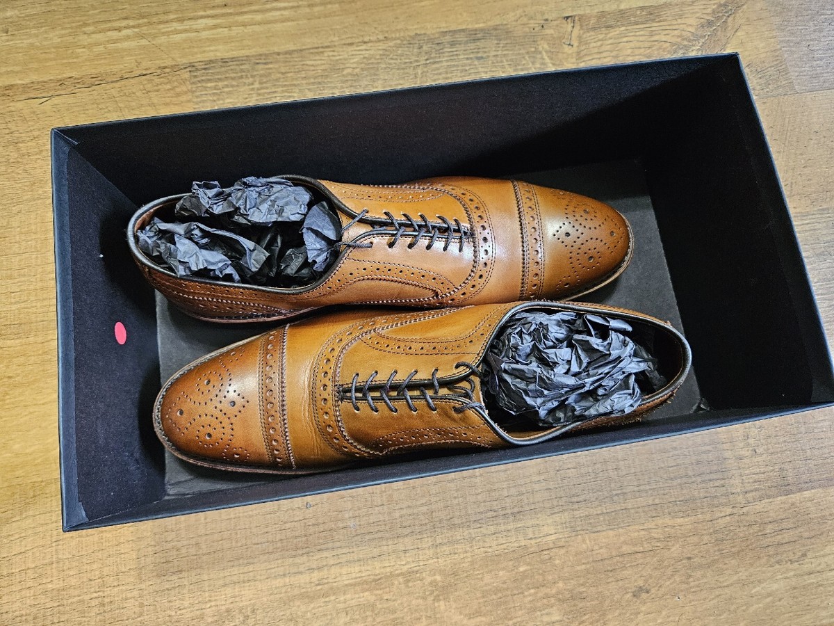 Allen Edmonds size 11 B Strand Men's Leather Cap-Toe Oxfords Walnut NEW |  eBay