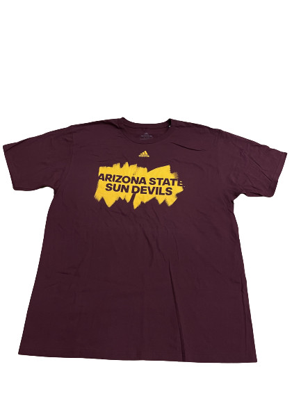 Футболка Adidas NCAA Arizona Sundevils S/S Maroon Team Темно-бордовая/золотая Sz XL 28l001