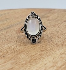 Gorgeous Jewelry Shine Handmade Rainbow Moonstone Gems Silver Adjustable Rings