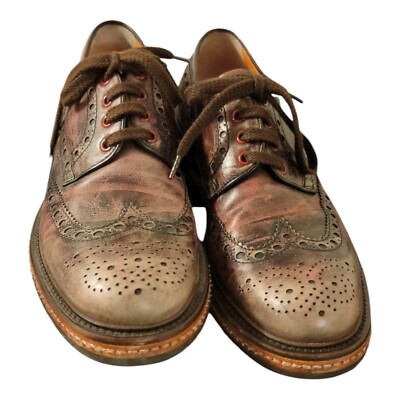 Santoni Leder Schnürschuhe Lace-Up Shoes Mokassins Schuhe Halbschuh Distressed 