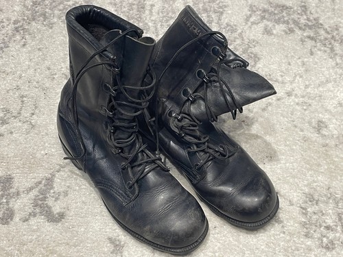 Vintage RO-Search Size 5RW 92 Black Leather Combat Boots Military Mens