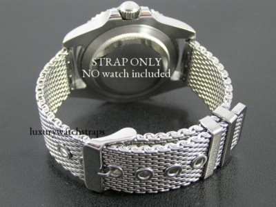 STEEL SHARK MESH WATCH STRAP BRACELET FOR CHRISTOPHER WARD WATCH 22mm