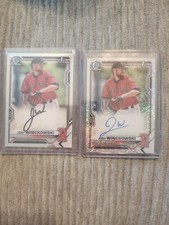 Josh Winckowski 2021 Bowman Chrome -Speckle Refractor #CPA-JWI + Base Auto 
