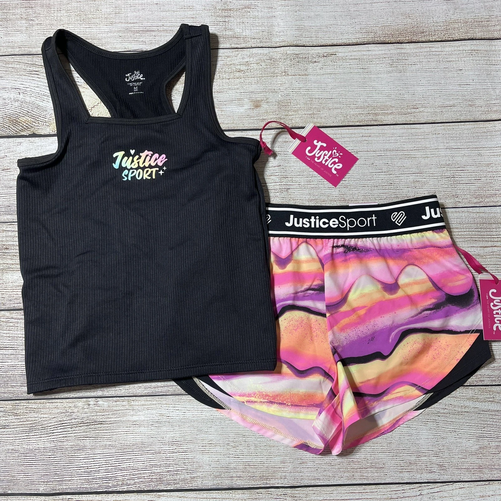 Justice Girls Spring/Summer Athletic Wear Size M (10). NWT! Tank Top And Shorts