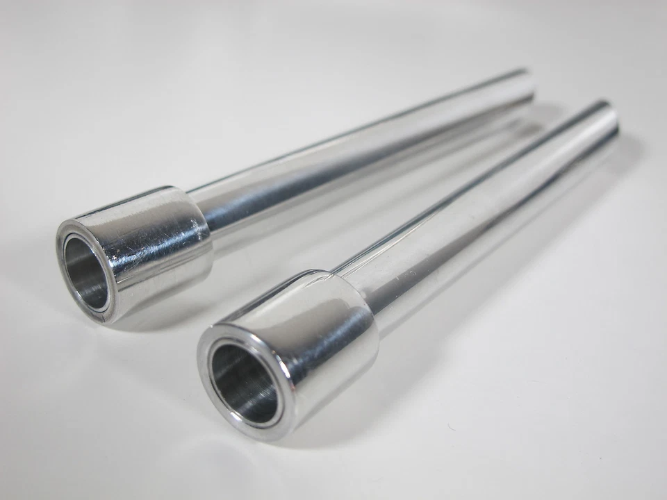 Pair L/R Aluminum Angle Cut Tip Stack Exhaust Pipe Tamiya R/C 1/14 King Hauler - Image 4 of 4
