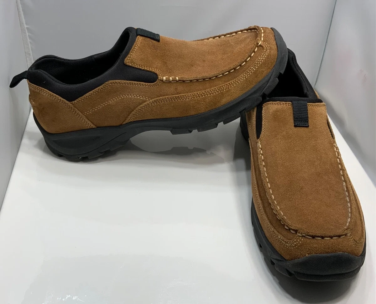 Land s End All Weather Slip On Suede Leather Shoes Men s 10 D