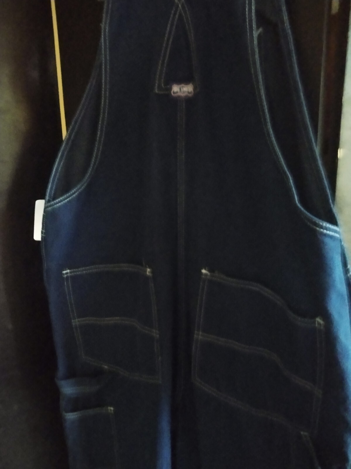 Big Smith Bib Overalls Men's Size 42 X 30 Denim Blue Jean Coveralls