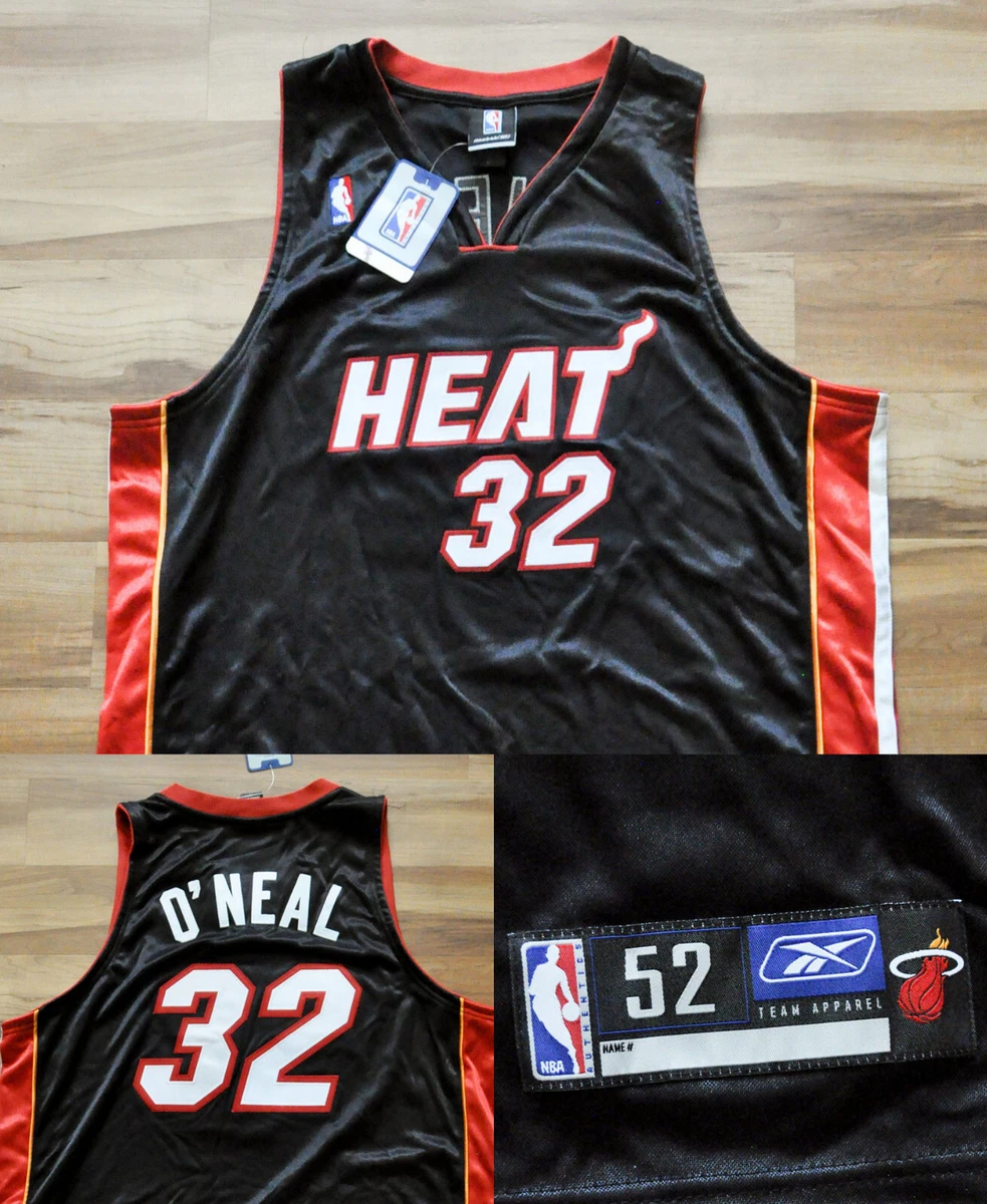 Reebok Men's Vintage Basketball Jersey Featuring The Miami Heat's Shaquille  O'Neal In Black